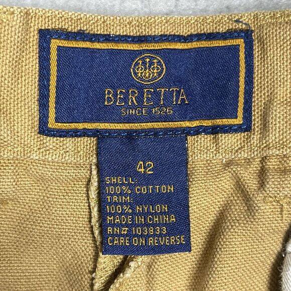 Beretta Tactical Pants 42X28 Saddle Tan Brush Guard Hunting Shooting Fishing - Picture 6 of 13